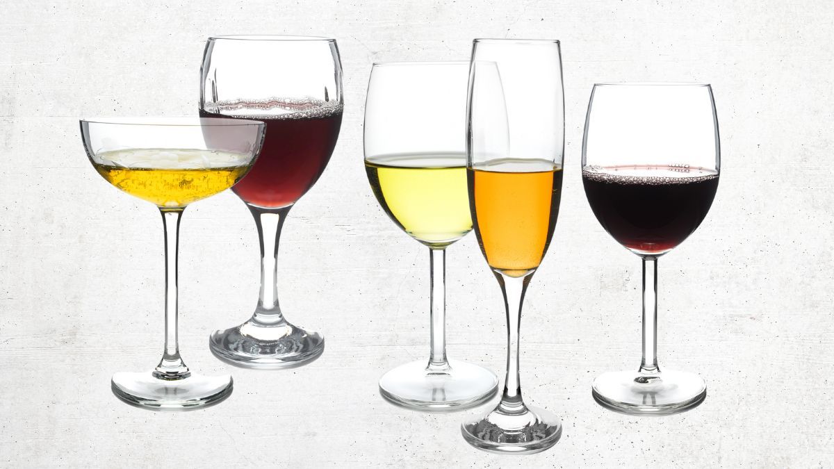 tipos copas de vino espumoso tinto